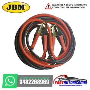 CAVI DI AVVIAMENTO JBM AUTO MOTO CON PINZA RAME 500 AH - Foto 1 di 2