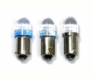 50pc LED Indicate Lamp Color= Blue DC 24V 0.2W T10x28mm BA9S Base 8066A-BL DK - Picture 1 of 2