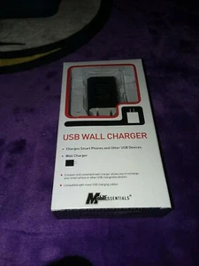 Cargadores de pared USB Mobil Essentials negros para: teléfonos inteligentes + USB ¡TOTALMENTE NUEVOS!! - Imagen 1 de 9
