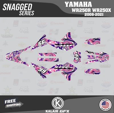 Kit Gráficos para YAMAHA WR250X WR250R (2008-2021) Serie Enganchada - Púrpura Foto 1 de 4