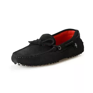 Tod's For Scuderia Ferrari Mujer 100 % Cuero Gamuza Coche Zapatos Mocasines Zapatos - Imagen 1 de 8