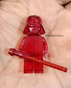 Lego StarWars Minifigure Prototype Darth Vader Transparent Glitter RED -  RARE - Picture 1 of 3