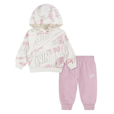 Nike Tuta da Neonata con Cappuccio Weight Light Rosa Taglia 12 M Codice 66N48... - Immagine 1 di 3
