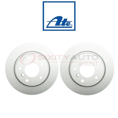 2 pc ATE Rear Disc Brake Rotor for 2000 BMW 328Ci - Braking Tire Stopping mc Foto 1 de 4