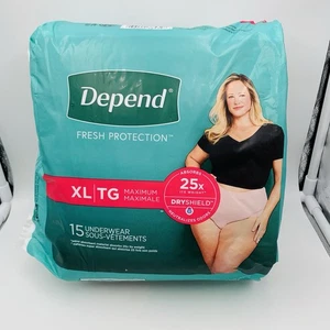 Depend Incontinence Underwear For Woman, Equates To 20W Pants - Size XL/TG 15 CT - Picture 1 of 4