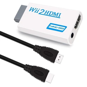 Wii to HDMI Converter Adapter 1080P for Full HD Device with 3,5mm Audio Jack&... - Picture 1 of 7