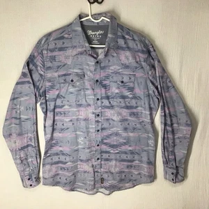 Wrangler Retro Premium Men’s XLT Aztec Snaps Cowboy Long Sleeve Shirt - Picture 1 of 8