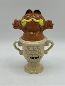 Vintage Keramik Enesco Garfield "World's Greatest..." Trophäe Liebe abnehmbare Aufkleber - Bild 1 von 16