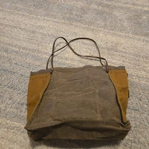 Rough & Tumble Waxed Canvas Tote Purse Messenger Bag Maine - Picture 1 of 8