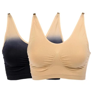 Rhonda Shear 2 Pack Ombre Seamless Ahh Bra Beige/Ombre Beige L New - Picture 1 of 1