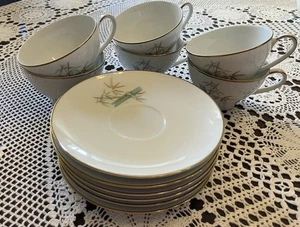 Sechs (6) Noritake Bambus Orientalische Tassen und Untertassen NEU 6341 - Bild 1 von 8