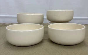 Crate & Barrel Camden Sand Stoneware 5.5" Soup/Cereal Bowl Set of 4 Classic - Picture 1 of 6