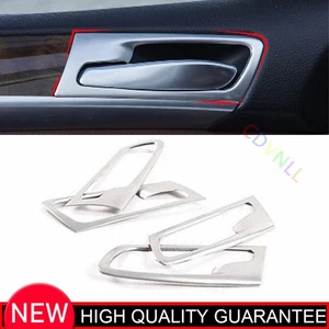 Marco de moldura de tazón de manija de puerta interior de automóvil para BMW X5 E70 2008 ~ 2013 acero plateado - Imagen 1 de 8