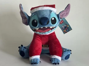 Disney Stitch Santa Plüschtier Gemmy Weihnachten 16 Zoll Holiday Greeter Stofftier Neu mit Etikett - Bild 1 von 11