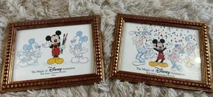 Pair of Framed Disney Postcards – Mickey Mouse Magic of Animation WDW Florida - Picture 1 of 3