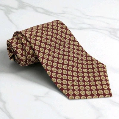 Corbata de seda de lujo Coach para hombre pequeños pájaros hecha en EE. UU. Foto 1 de 4