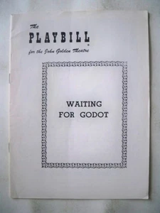 WAITING FOR GODOT Spielzettel BERT LAHR / z.B. MARSHALL / KURT KASZNAR NYC 1956 - Bild 1 von 2
