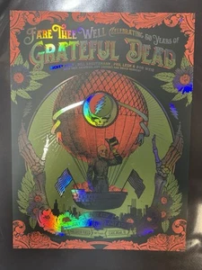 Grateful Dead Fare The Well GD50 Soldier Field Chicago 2015 Poster FOIL Sold Out - Picture 1 of 3