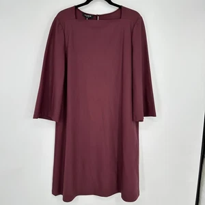 LAFAYETTE 148 NY Rhubarb Square Neck Shift Dress New Womens XL  - Picture 1 of 9