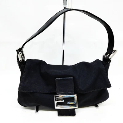 NO TARIFF Fendi Hand Bag Black Nylon 4494809 - Image 1 of 4