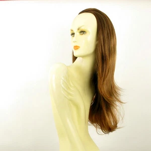 Demi-tête, demi-perruque 62cm châtain cuivré méché blond clair ref 013 en 6bt27b - Picture 1 of 8