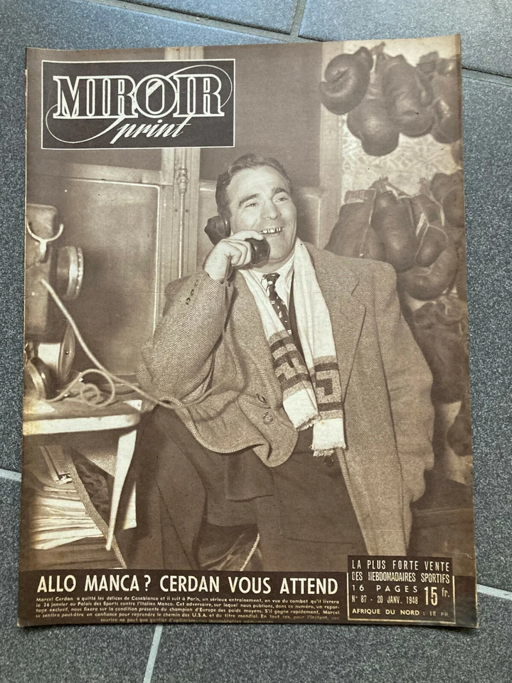 MIROIR SPRINT N°87 20/01/1948 Marcel Cerdan - Foot Stade Français  Rennes K42 - Photo 1/1