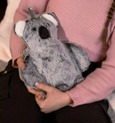 MARCO PAUL 1L Hot Water Bottle Heater Bed Warmer Koala Soft Plush Cover Xmas Gift Kid's