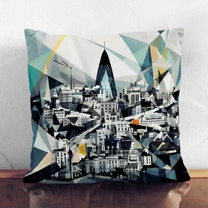 Plump Cushion City of London Geometric No.2 Scatter Throw Pillow Cover Filled - Picture 1 of 3