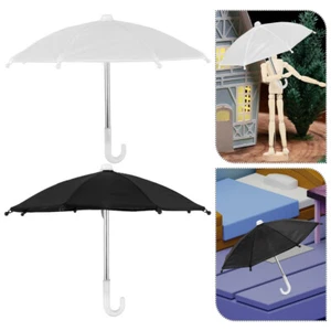 2 Pcs Mini Umbrella Travel Decorative Umbrellas Prop Miniature Scene Model - Picture 1 of 12