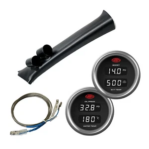 Pillar Pod Digital Gauges for TRITON MN with SRS 2009-15 Boost Exhaust Oil Water - Picture 1 of 11