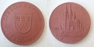 Medaille - Der Dom zu Köln 1880-1980 Steinzeugmedaille Meissen nur 1000 Exemplar - Bild 1 von 1