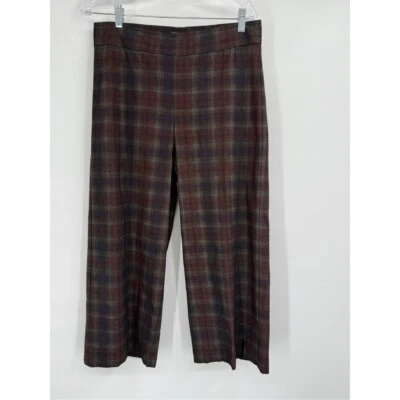 Pantalones Avenue Montaigne para mujer talla 10 a cuadros recortados pierna ancha EE. UU. Foto 1 de 4