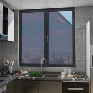 Mirror Reflective One Way Window Door Film Privacy Glass Solar Grey Tint Sticker - Picture 1 of 13
