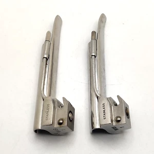 2 Pcs Standard WIS #1 Laryngoscope Blade Anesthesia Stainless Steel - Picture 1 of 1