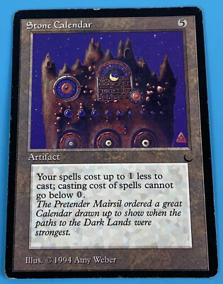 MTG Magic The Gathering Stone Calendar The Dark MP Moderate Play F Fine Artifact - Image 1 of 2