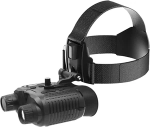 1080P Goggles 8X Digital Zoom Infrared Hands Free Head Mounted Binoculars with 3 - Picture 1 of 12