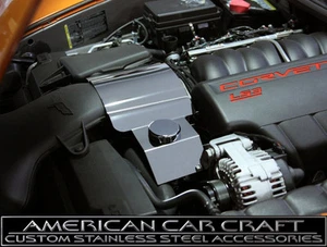 2008-13 Corvette Polished Stainless Engine Throttle Body Cover, Snap On Install - Picture 1 of 3
