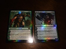 MTG Magic Foil Garruk Apex Predator M15 LP/NM & Foil Garruk Caller Beasts M14 NM
