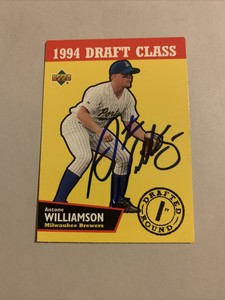 AUTOGRAPHED - Antone Williamson - Upper Deck #218 Brewers 1994 Draft Class Card