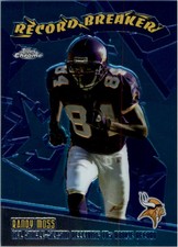 Randy Moss 2003 Topps Chrome Football Record Breakers Insert Card #RB18