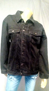 NUEVO NUEVO CON ETIQUETAS Chaqueta de Jean Denim Old Navy NIÑOS XXL 18 Negra Sólida Con Botones con Bolsillos - Imagen 1 de 3