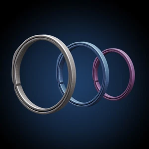 3PCS TC4 Titanium Alloy Key Ring Outer Diameter 20mm/26mm/33mm EDC Tool - Picture 1 of 11