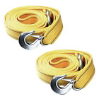 2 Pack 8 Tons Tow Strap with Hooks Heavy Duty Emergency Recovery Rope 20,000 LB