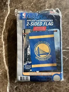 NBA Golden State Warriors 2-sided 44 x 28 Premium Embroidered Banner Flag ~ New - Picture 1 of 11