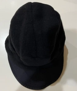 Patagonia Duckbill Mütze Vintage 90er Synchilla Fleece Ohrenklappe hergestellt in den USA Gr. L schwarz - Bild 1 von 7