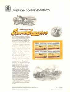 #37 10c Kansas Wheat #1506 USPS Commemorative Stamp Panel - Picture 1 of 1
