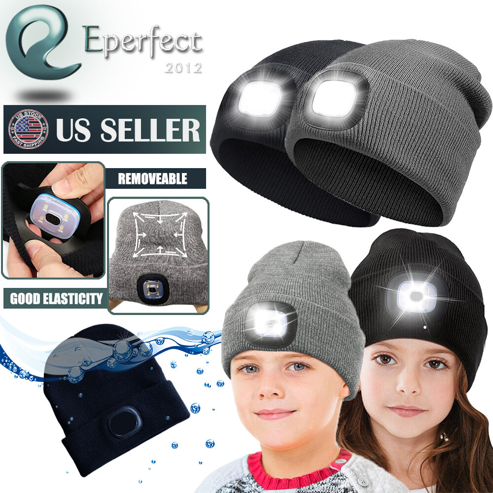 Gorro Con Tapa Led Recargable De Luz, Acrílico Suave | Envío Gratis