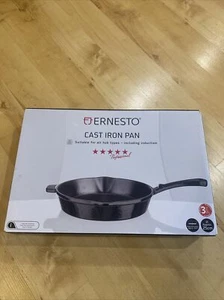 Sartén de hierro fundido Ernesto adecuada para todas las placas gris 25 cm base 4 mm de espesor - Imagen 1 de 6