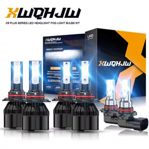 For Chevy Silverado 1500 2500 HD 2003-06 Super LED Headlights+Fog Light Bulbs A+ - Picture 1 of 11