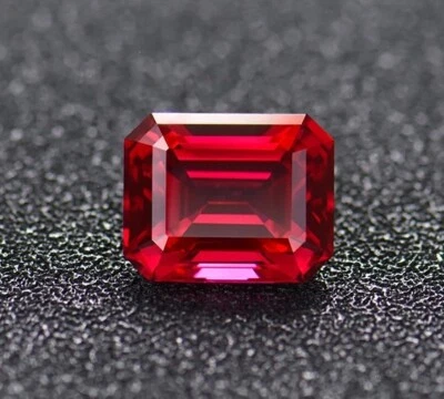 AAA Rated Synthetic Red Ruby Octagon Lab Created Faceted Gemstone9x11 to 16x22mm - Image 1 of 4